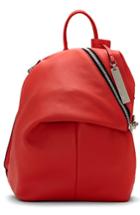 Vince Camuto Small Giani Leather Backpack - Red