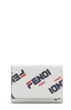 Women's Fendi X Fila Mania Logo Trifold Wallet - White