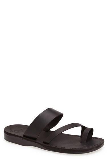 Men's Jerusalem Sandals 'zohar' Leather Sandal -7.5us / 40eu - Black