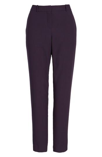 Women's Boss Tiluna Straight Leg Wool Suit Pants R - Purple