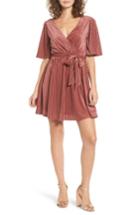 Women's Lost + Wander Carmen Velvet Minidress - Red