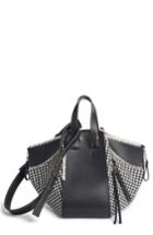 Loewe Small Hammock Tweed & Leather Shoulder Bag - Black