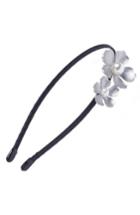 Tasha Double Flower Headband, Size - Metallic