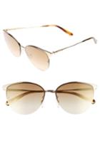 Women's Bobbi Brown The Crystal 57mm Cat Eye Sunglasses - Light Gold