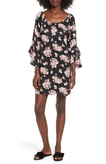 Women's Trixxi Bell Sleeve Shift Dress - Black