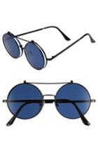 Women's Bp. 50mm Round Flip-up Sunglasses - Black/ Blue