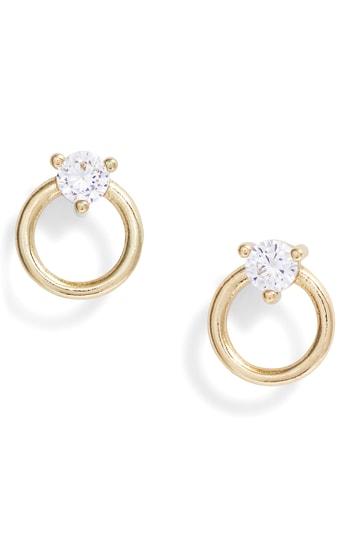 Women's Melinda Maria Avery Crystal Hoop Stud Earrings
