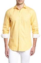 Men's Bugatchi Freehand Shaped Fit Sport Shirt - Yellow