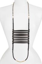 Women's Ink + Alloy Into The Black Extra Long Beaded Necklace