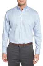 Men's Peter Millar Lake City Regular Fit Tattersall Sport Shirt - Blue