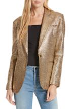 Women's Milly Eva Metallic Jacket, Size - Metallic