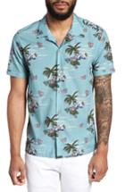 Men's Ted Baker London Slim Fit Tropical Pattern Sport Shirt (s) - Blue