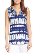 Women's Nydj Embroidered Tie Dye Top - Blue