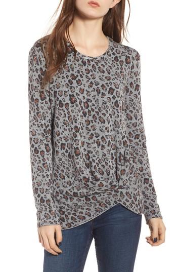 Women's Stateside Twist Front Fleece Sweatshirt - Grey