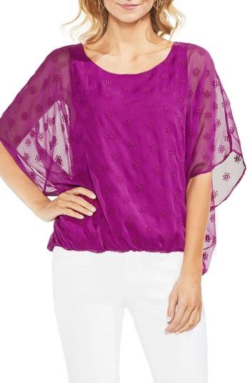 Women's Vince Camuto Embroidered Eyelet Blouse - Pink