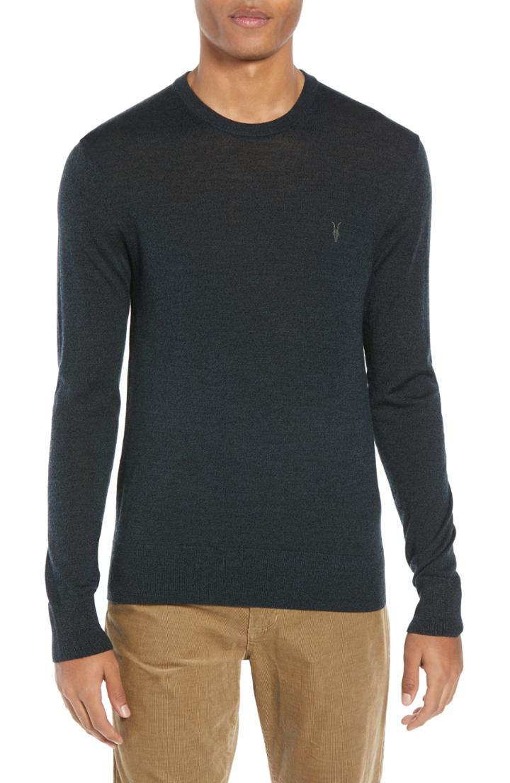 Men's Allsaints Mode Slim Fit Merino Wool Sweater - Green