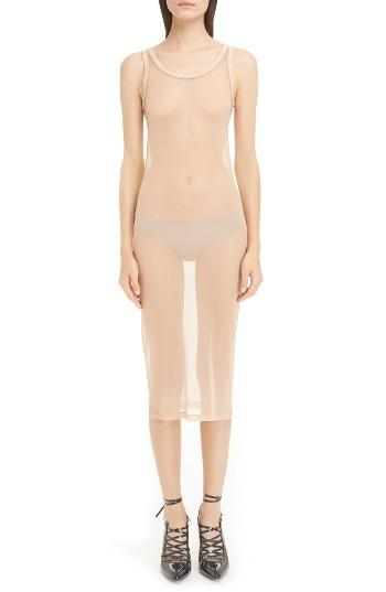Women's Givenchy Sheer Stretch Silk Jersey Dress Us / 34 Fr - Pink