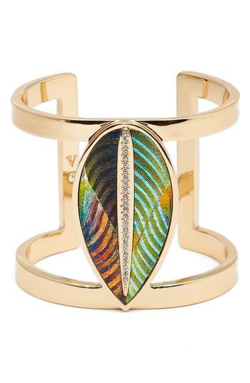 Women's Vince Camuto Leather Leaf Cuff