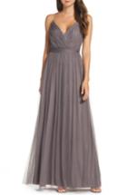 Women's Watters Aria Lace & Tulle Gown - Grey