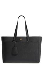 Tory Burch Robinson Leather Tote - Black