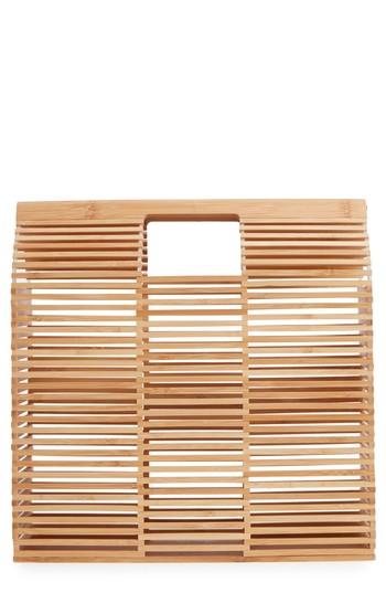 Malibu Skye Large Bamboo Box Clutch - Brown