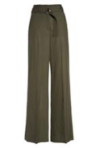 Women's Lewit Wide Leg Stretch Wool Pants - Green