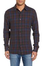 Men's Faherty Belmar Plaid Reversible Sport Shirt, Size - Grey