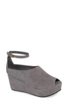 Women's Chocolat Blu Walter Ankle Strap Wedge Sandal .5 M - Grey