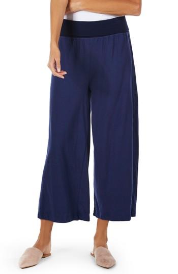 Women's Michael Stars Crop Wide Leg Pants - Blue