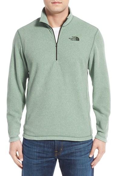 Men's The North Face 'tka 100 Glacier' Quarter Zip Fleece Pullover - Green