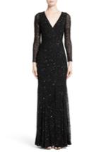 Women's Rachel Gilbert Sequin Gown - Black