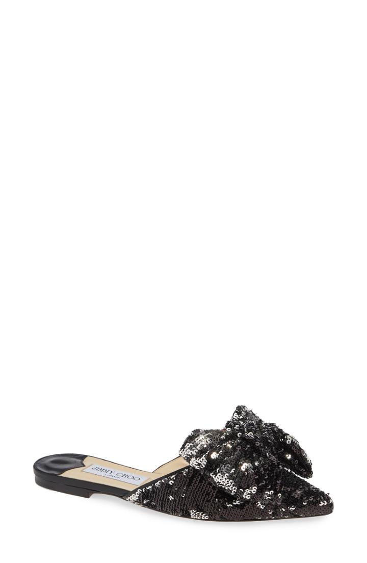 Women's Jimmy Choo Georgia Sequin Bow Mule