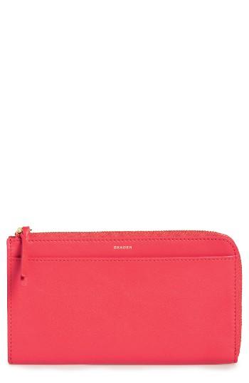 Women's Skagen Leather Phone Wallet - Red
