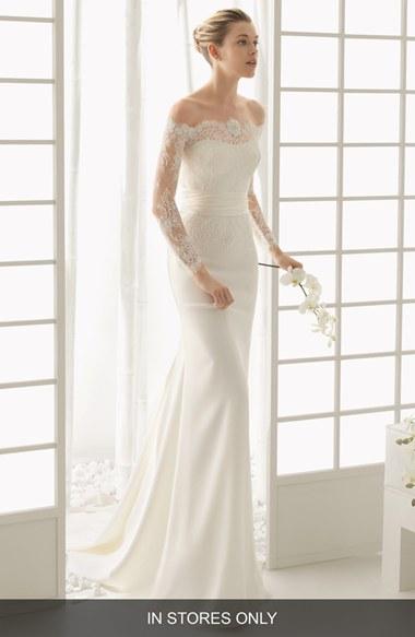 Women's Rosa Clara 'dado' Lace Overlay Column Dress