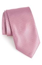 Men's Nordstrom Men's Shop Bucaro Solid Silk Tie, Size X-long - Pink