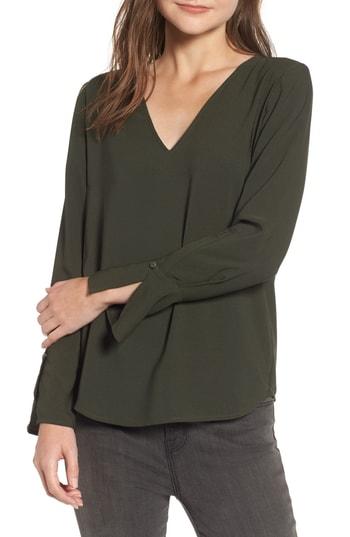 Women's Chelsea28 Button Detail Top, Size - Green