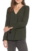 Women's Chelsea28 Button Detail Top, Size - Green