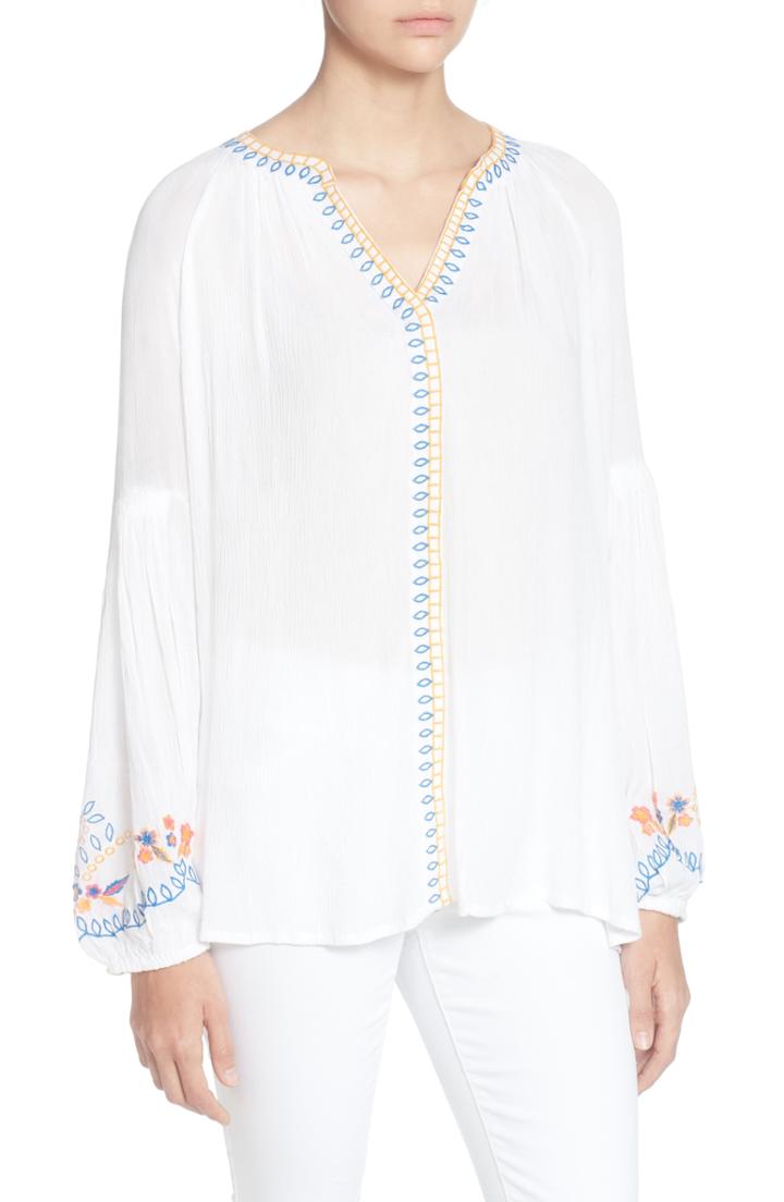 Women's Catherine Catherine Malandrino Cabana Embroidery Blouse