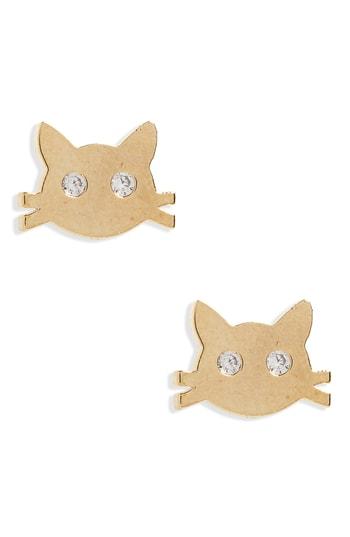 Women's Serefina Crystal Cat Stud Earrings