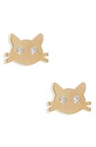 Women's Serefina Crystal Cat Stud Earrings