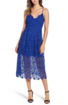 Women's Astr The Label Lace Midi Dress, Size - Blue