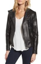 Women's Vince Camuto Leather Bomber Jacket