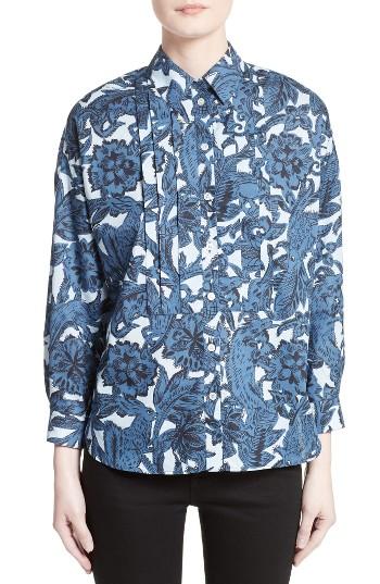 Women's Burberry Posy Blouse - Blue