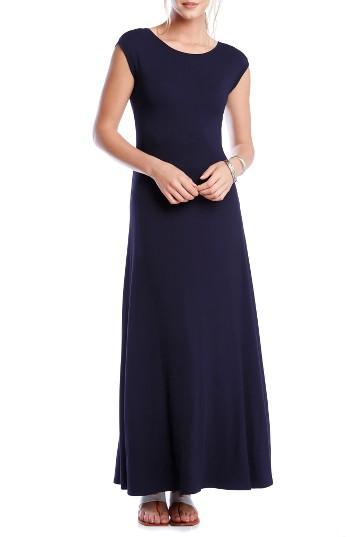 Women's Karen Kane V-back A-line Maxi Dress - Blue