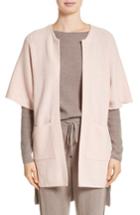 Women's St. John Collection Patch Pocket Cashmere Cardigan - Pink