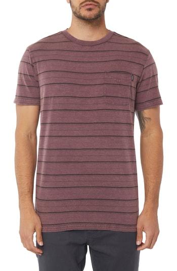 Men's O'neil Detroit Dinsmore Crew T-shirt - Burgundy