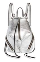 Rebecca Minkoff Mini Julian Metallic Leather Convertible Backpack -