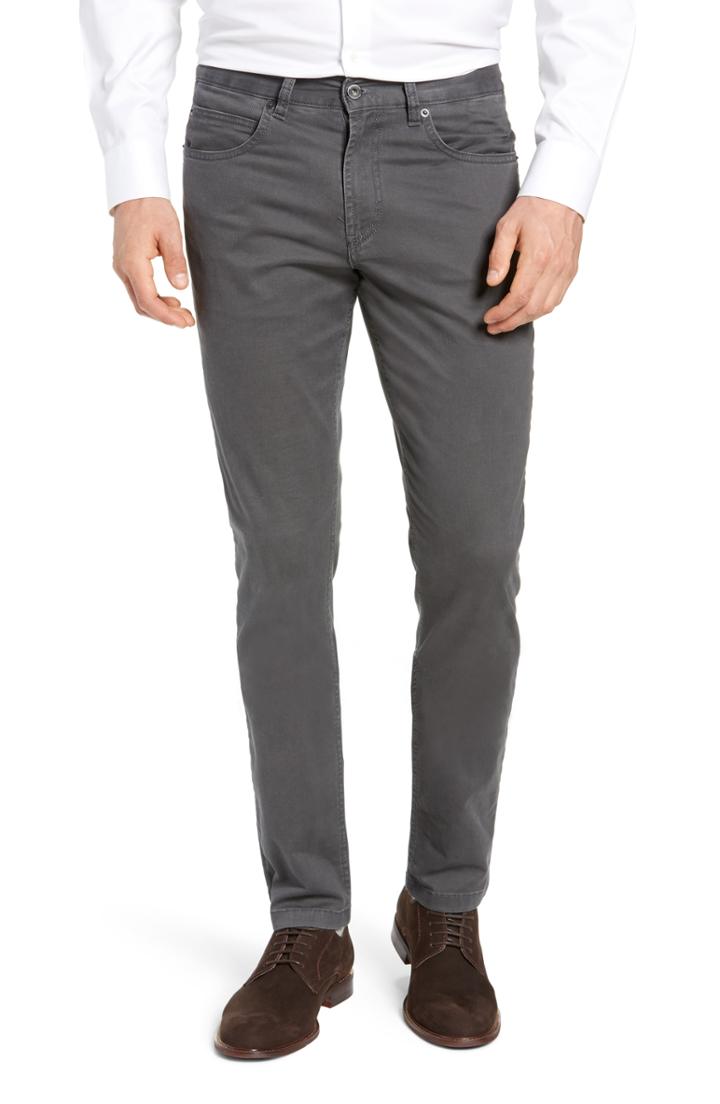 Men's Bugatchi Straight Leg Five-pocket Pants - Purple