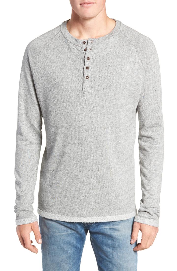 Men's M.singer Henley, Size - Grey