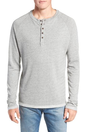 Men's M.singer Henley, Size - Grey